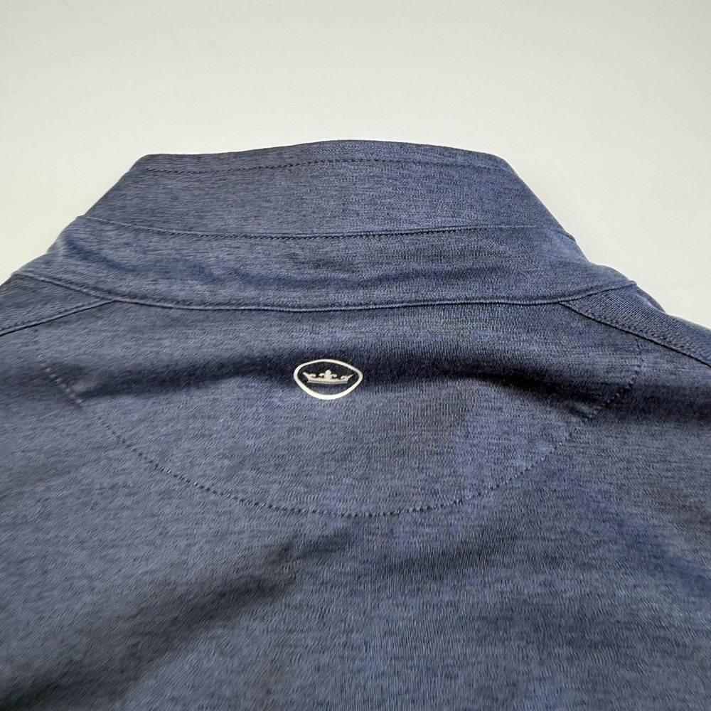 Peter Millar Pullover Mens Medium Blue Quarter Zip Long Sleeve Sea Island Golf - Picture 9 of 10